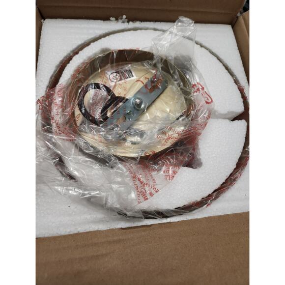 8″ Hammered Bronze Gold Pendant Light – Wood Accent - Picture 2 of 5